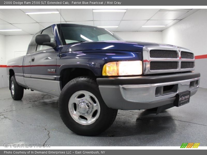 Patriot Blue Pearlcoat / Mist Gray 2000 Dodge Ram 2500 SLT Extended Cab