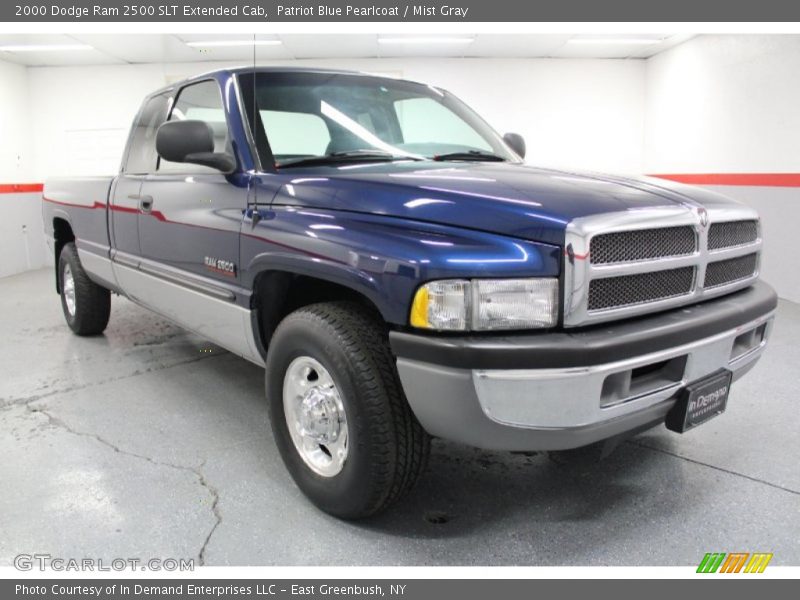 Patriot Blue Pearlcoat / Mist Gray 2000 Dodge Ram 2500 SLT Extended Cab