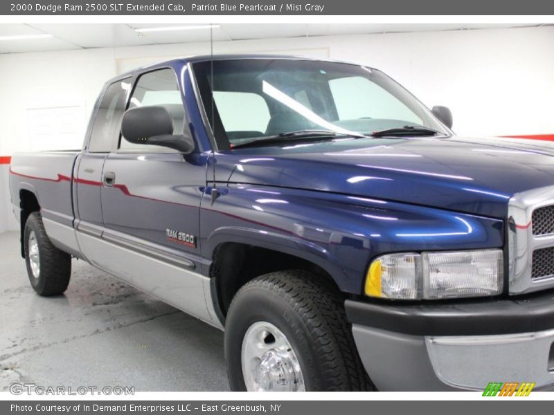 Patriot Blue Pearlcoat / Mist Gray 2000 Dodge Ram 2500 SLT Extended Cab