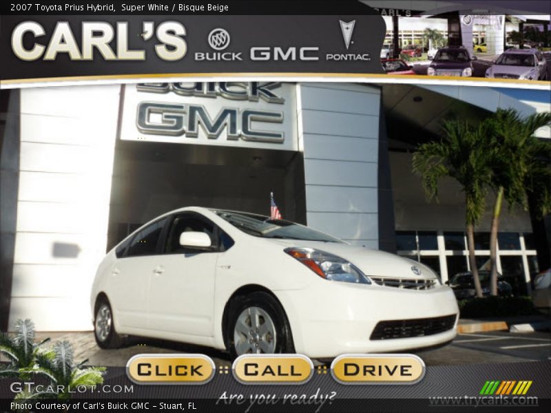 Super White / Bisque Beige 2007 Toyota Prius Hybrid