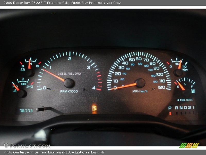  2000 Ram 2500 SLT Extended Cab SLT Extended Cab Gauges