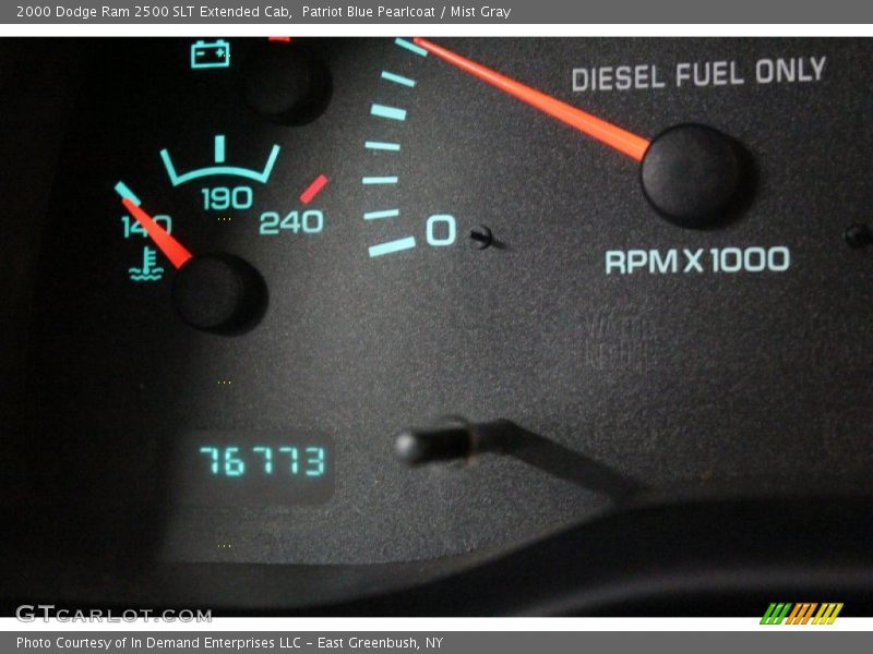 Patriot Blue Pearlcoat / Mist Gray 2000 Dodge Ram 2500 SLT Extended Cab
