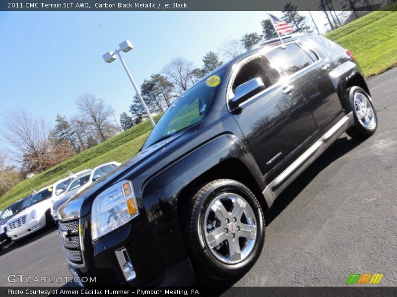 Carbon Black Metallic / Jet Black 2011 GMC Terrain SLT AWD