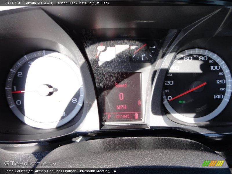 Carbon Black Metallic / Jet Black 2011 GMC Terrain SLT AWD