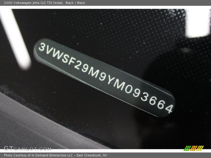 Black / Black 2000 Volkswagen Jetta GLS TDI Sedan