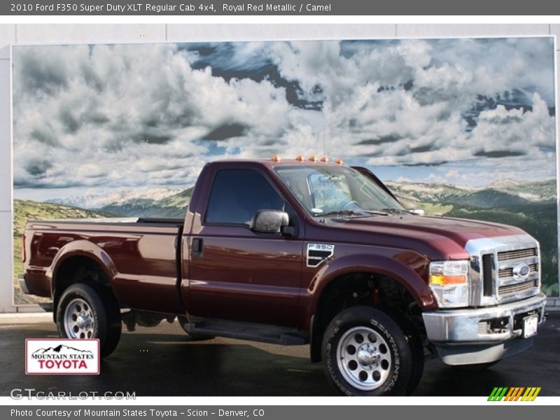 Royal Red Metallic / Camel 2010 Ford F350 Super Duty XLT Regular Cab 4x4