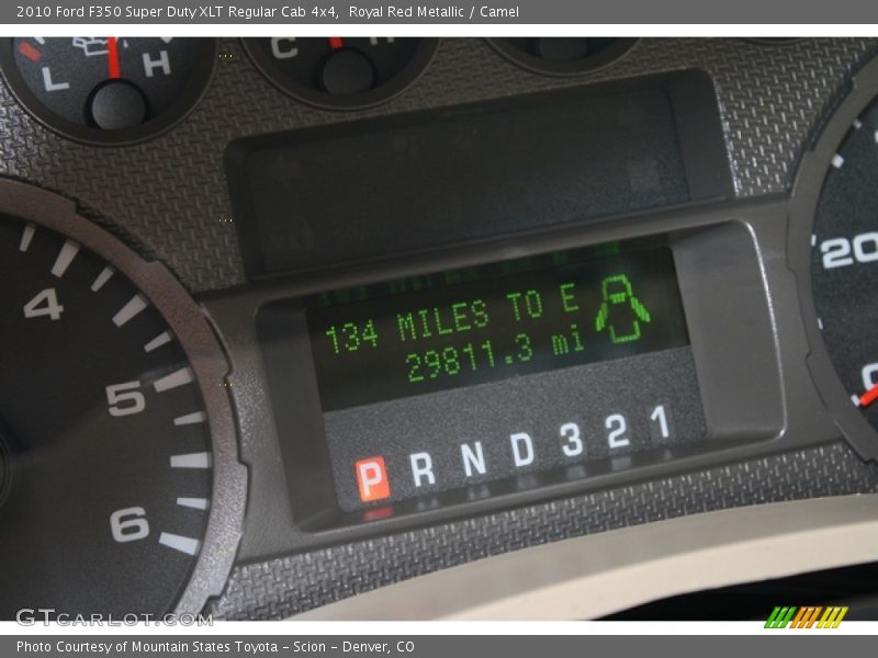 Royal Red Metallic / Camel 2010 Ford F350 Super Duty XLT Regular Cab 4x4