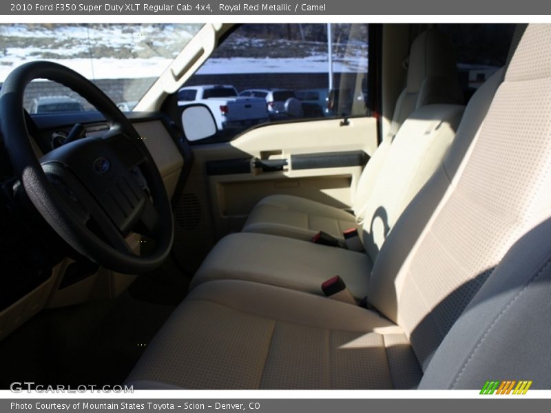 Royal Red Metallic / Camel 2010 Ford F350 Super Duty XLT Regular Cab 4x4