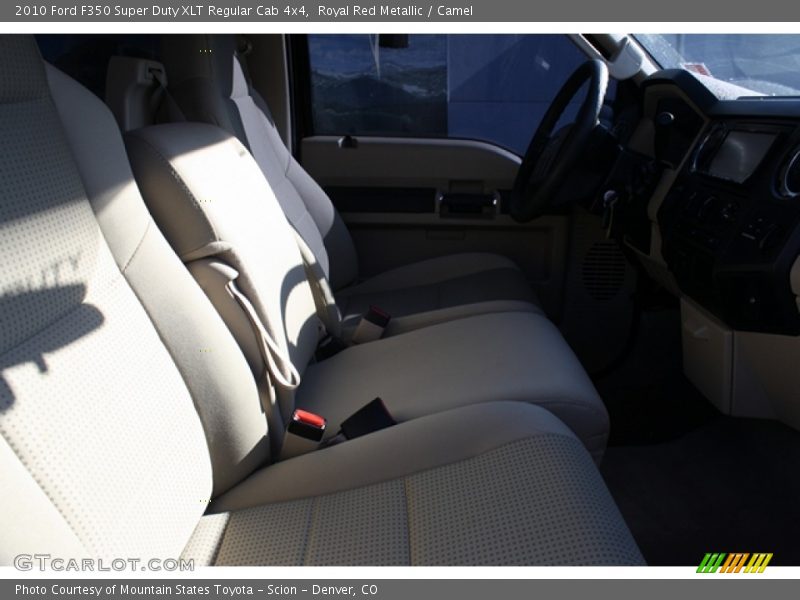 Royal Red Metallic / Camel 2010 Ford F350 Super Duty XLT Regular Cab 4x4