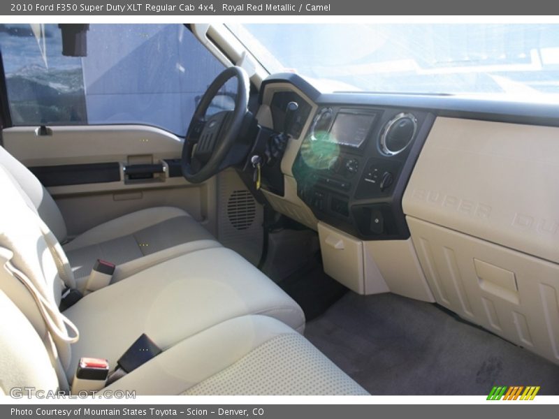 Royal Red Metallic / Camel 2010 Ford F350 Super Duty XLT Regular Cab 4x4