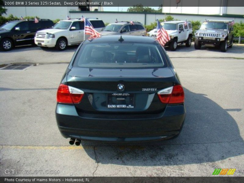 Deep Green Metallic / Black 2006 BMW 3 Series 325i Sedan