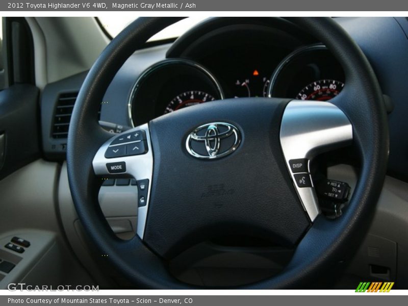 Magnetic Gray Metallic / Ash 2012 Toyota Highlander V6 4WD