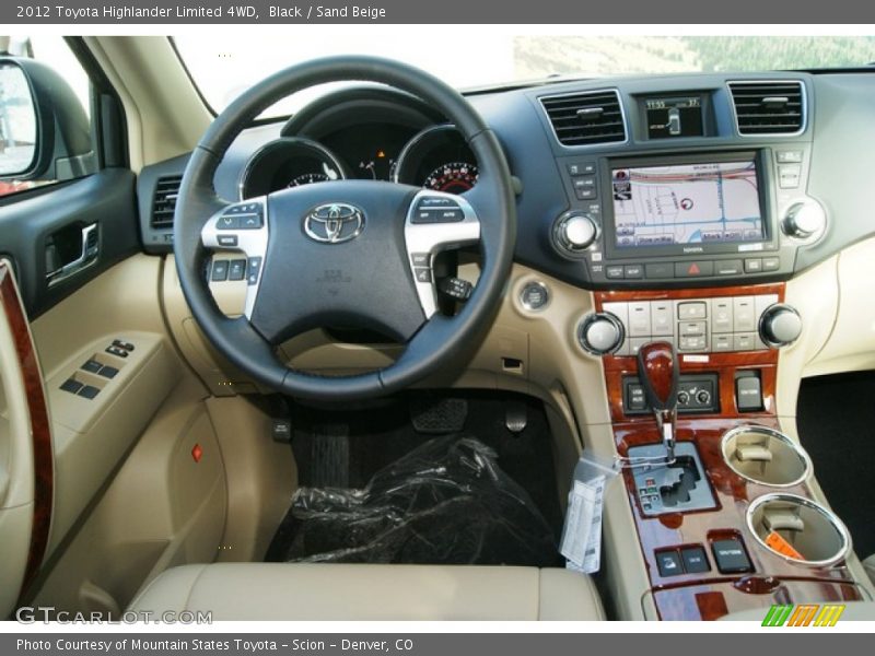 Black / Sand Beige 2012 Toyota Highlander Limited 4WD