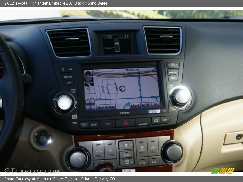 Black / Sand Beige 2012 Toyota Highlander Limited 4WD