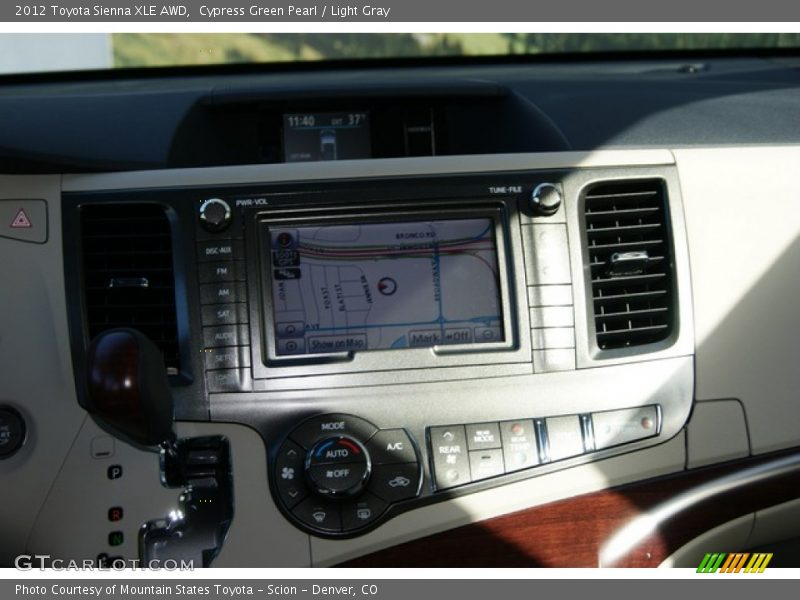 Cypress Green Pearl / Light Gray 2012 Toyota Sienna XLE AWD