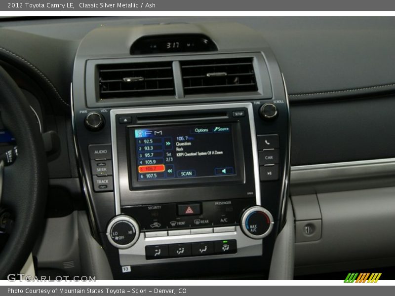 Classic Silver Metallic / Ash 2012 Toyota Camry LE