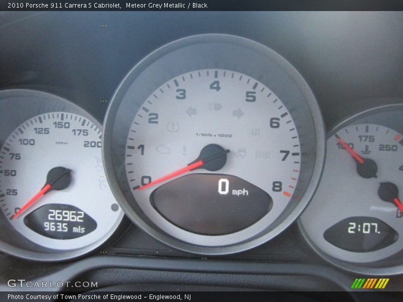 Meteor Grey Metallic / Black 2010 Porsche 911 Carrera S Cabriolet