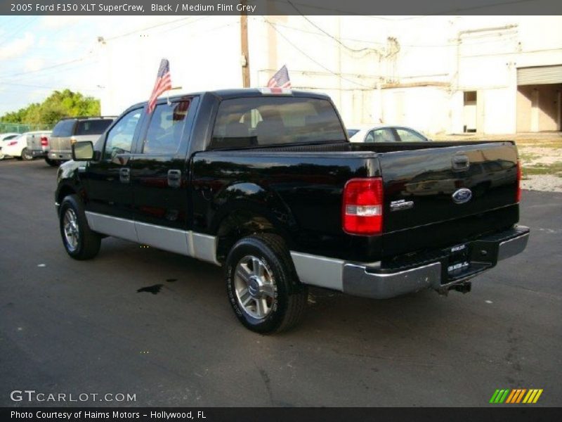 Black / Medium Flint Grey 2005 Ford F150 XLT SuperCrew
