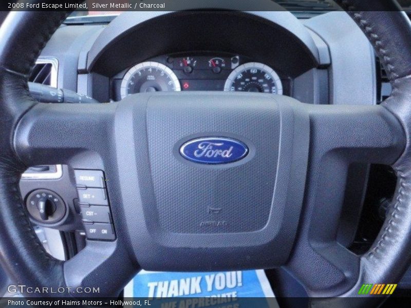 Silver Metallic / Charcoal 2008 Ford Escape Limited