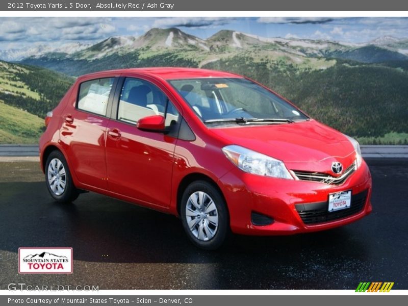 Absolutely Red / Ash Gray 2012 Toyota Yaris L 5 Door