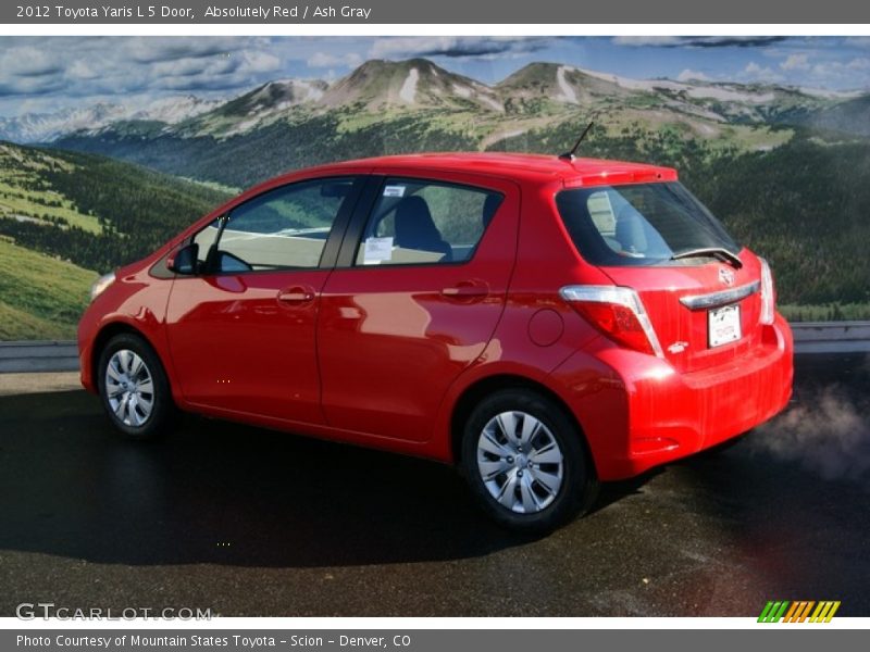 Absolutely Red / Ash Gray 2012 Toyota Yaris L 5 Door