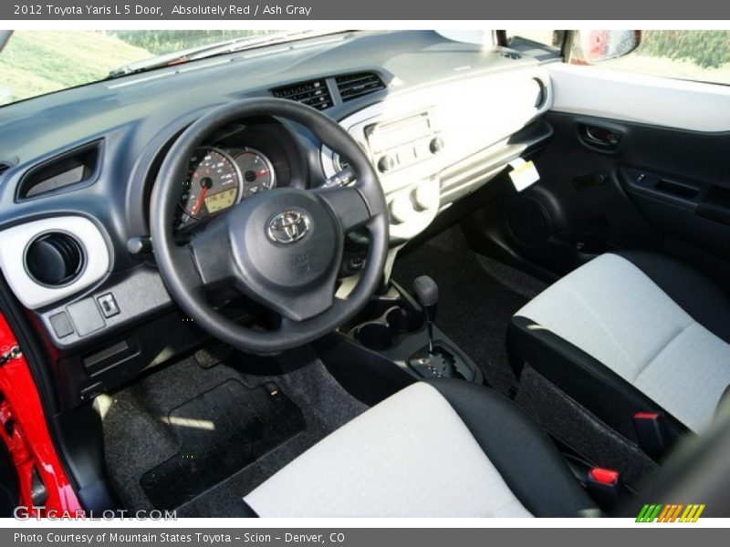 Absolutely Red / Ash Gray 2012 Toyota Yaris L 5 Door