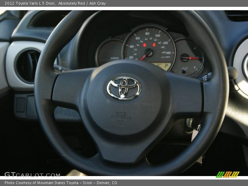 Absolutely Red / Ash Gray 2012 Toyota Yaris L 5 Door