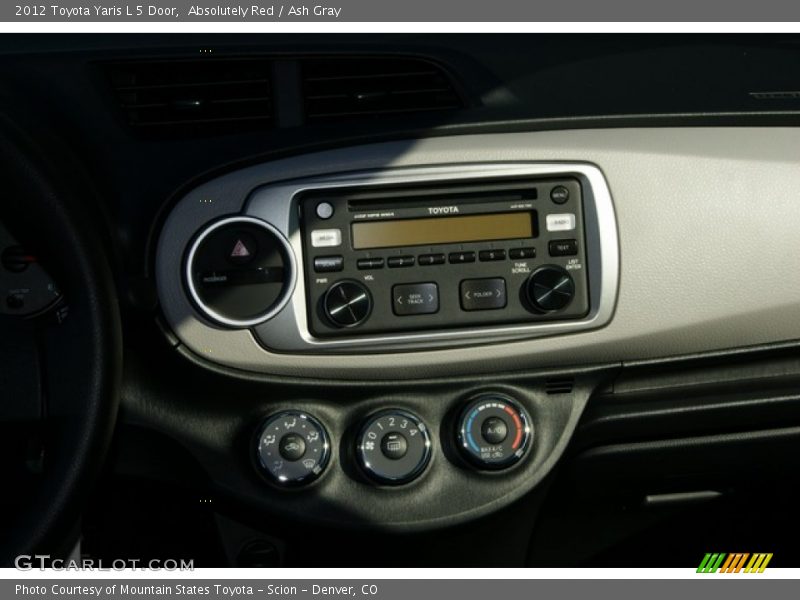 Absolutely Red / Ash Gray 2012 Toyota Yaris L 5 Door