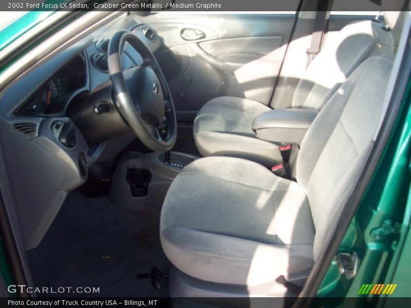 Grabber Green Metallic / Medium Graphite 2002 Ford Focus LX Sedan