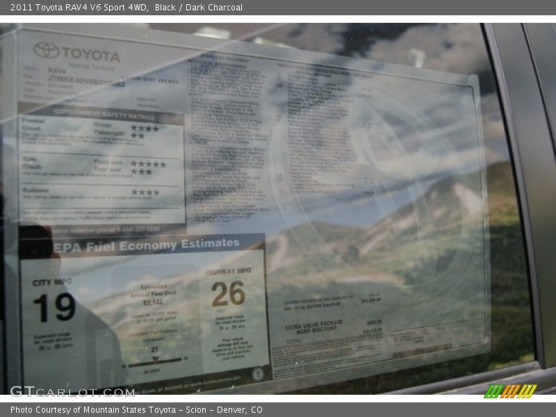 Black / Dark Charcoal 2011 Toyota RAV4 V6 Sport 4WD