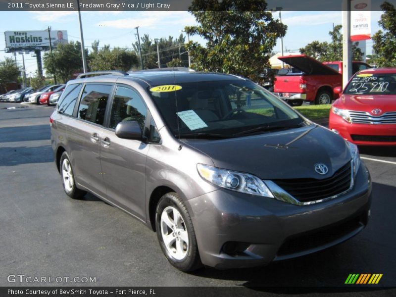 Predawn Gray Mica / Light Gray 2011 Toyota Sienna LE