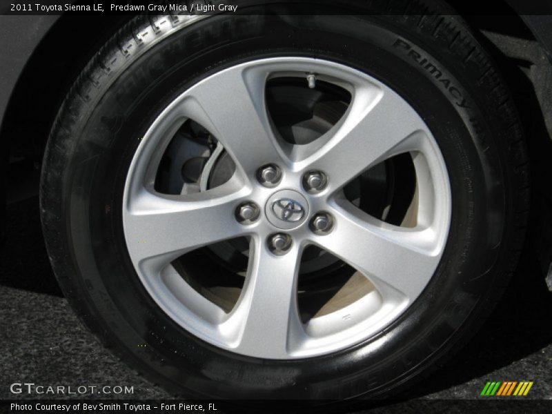 Predawn Gray Mica / Light Gray 2011 Toyota Sienna LE