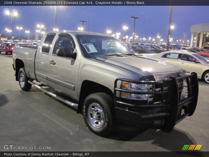 Graystone Metallic / Ebony Black 2008 Chevrolet Silverado 2500HD LTZ Extended Cab 4x4