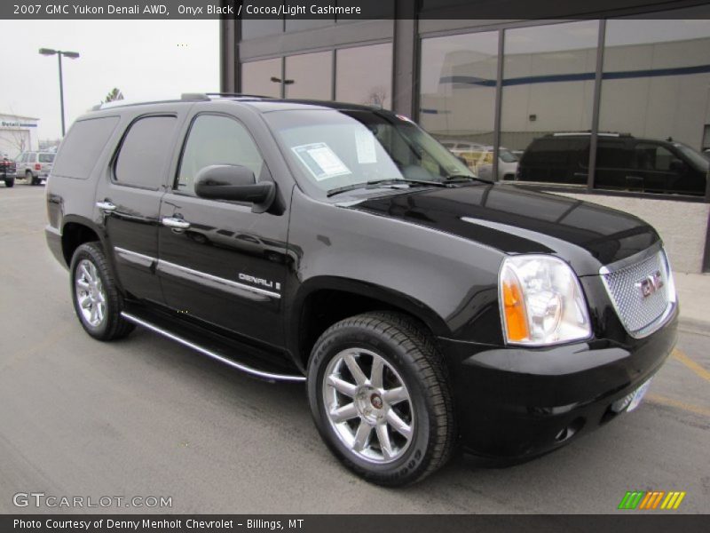 Onyx Black / Cocoa/Light Cashmere 2007 GMC Yukon Denali AWD