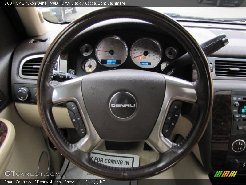 Onyx Black / Cocoa/Light Cashmere 2007 GMC Yukon Denali AWD
