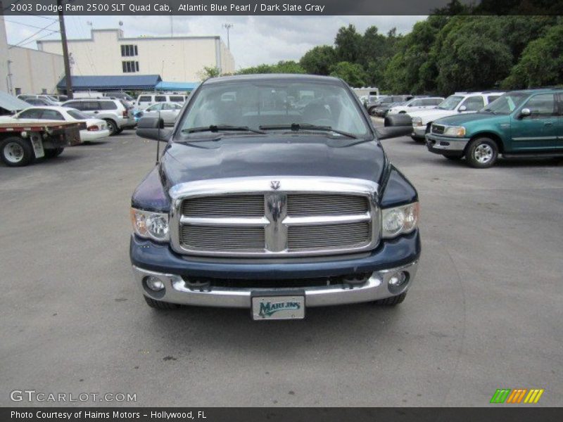 Atlantic Blue Pearl / Dark Slate Gray 2003 Dodge Ram 2500 SLT Quad Cab