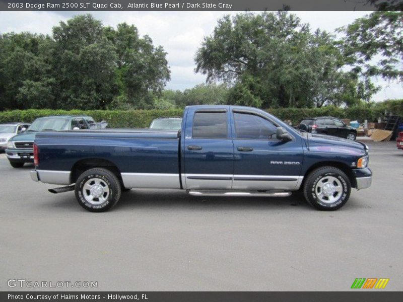 Atlantic Blue Pearl / Dark Slate Gray 2003 Dodge Ram 2500 SLT Quad Cab