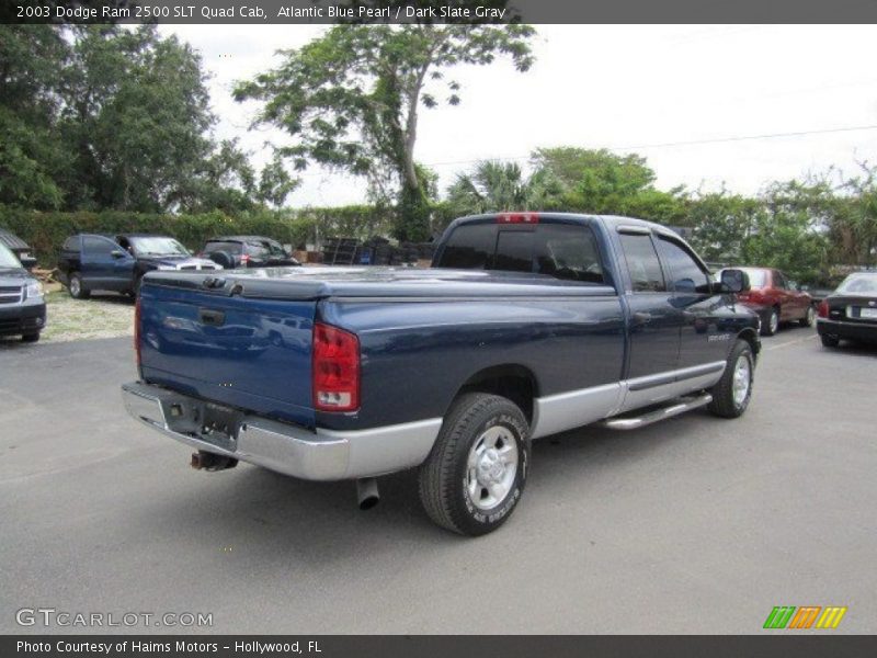 Atlantic Blue Pearl / Dark Slate Gray 2003 Dodge Ram 2500 SLT Quad Cab