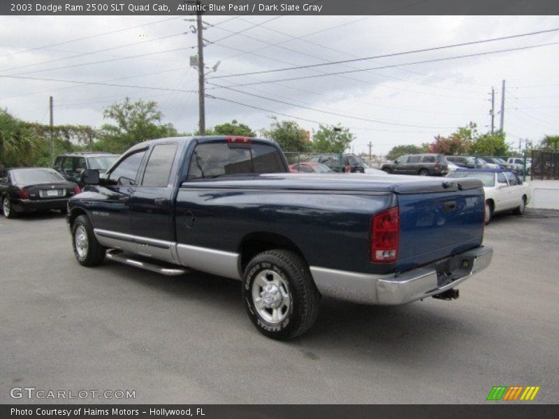 Atlantic Blue Pearl / Dark Slate Gray 2003 Dodge Ram 2500 SLT Quad Cab