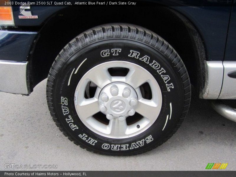 Atlantic Blue Pearl / Dark Slate Gray 2003 Dodge Ram 2500 SLT Quad Cab