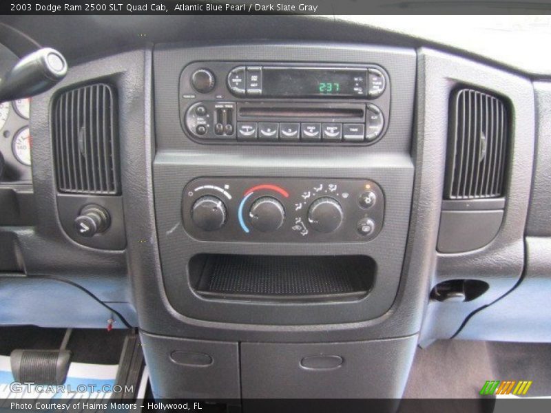 Atlantic Blue Pearl / Dark Slate Gray 2003 Dodge Ram 2500 SLT Quad Cab