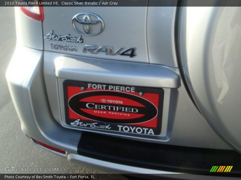 Classic Silver Metallic / Ash Gray 2010 Toyota RAV4 Limited V6