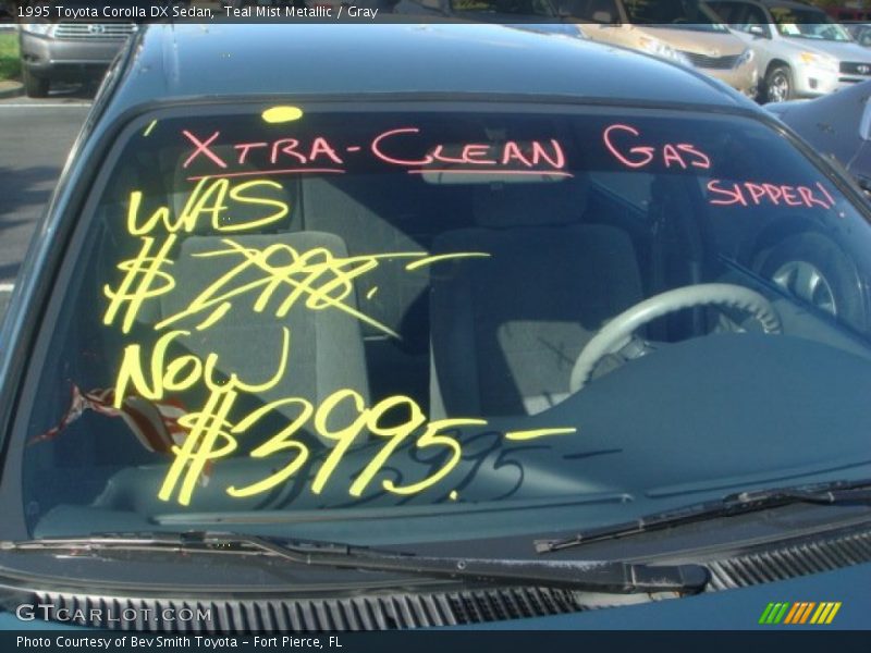 Teal Mist Metallic / Gray 1995 Toyota Corolla DX Sedan