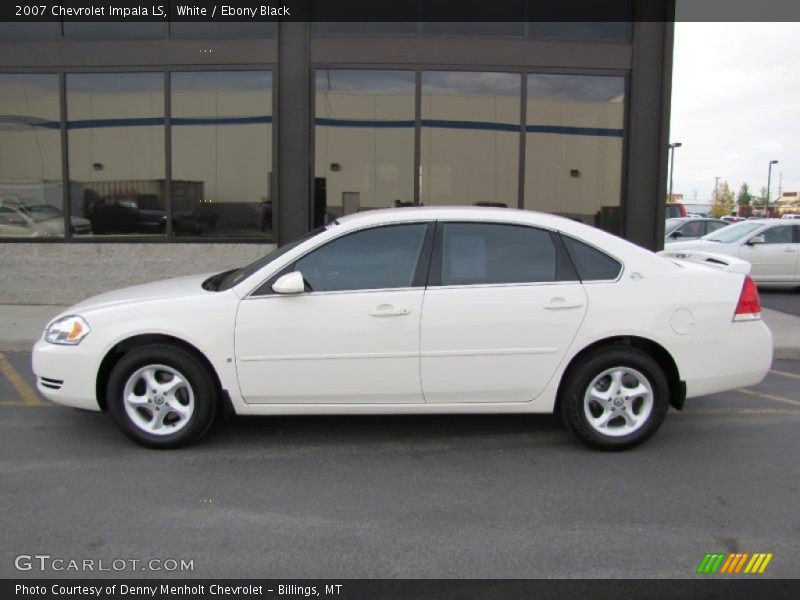 White / Ebony Black 2007 Chevrolet Impala LS