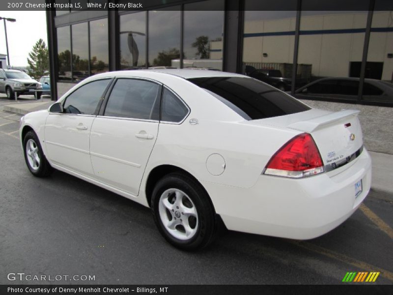 White / Ebony Black 2007 Chevrolet Impala LS
