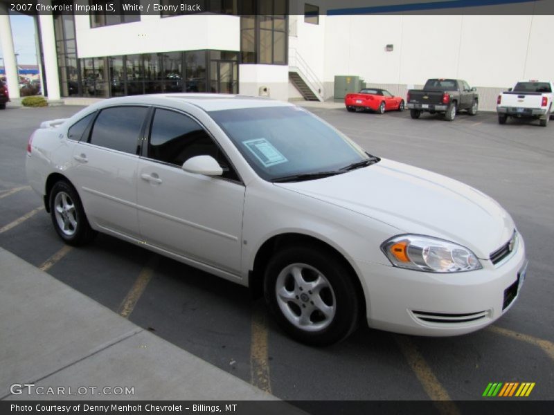 White / Ebony Black 2007 Chevrolet Impala LS