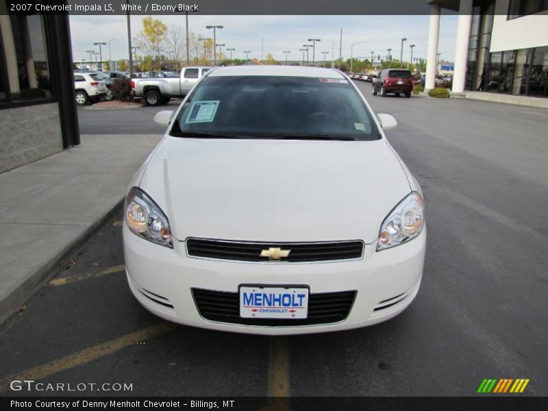 White / Ebony Black 2007 Chevrolet Impala LS