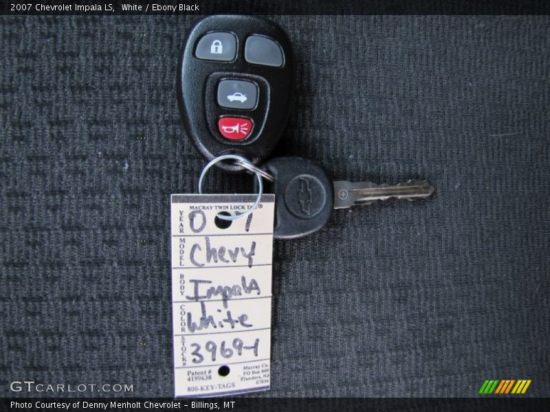 Keys of 2007 Impala LS