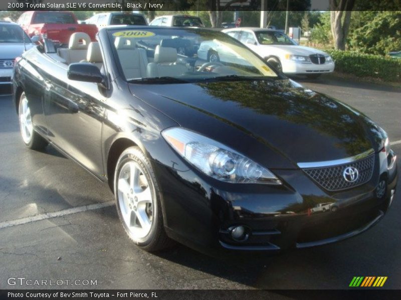 Black / Ivory 2008 Toyota Solara SLE V6 Convertible