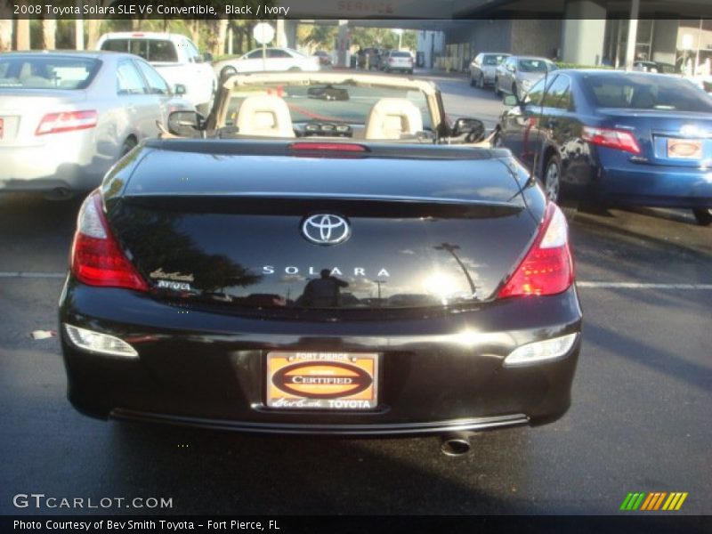 Black / Ivory 2008 Toyota Solara SLE V6 Convertible